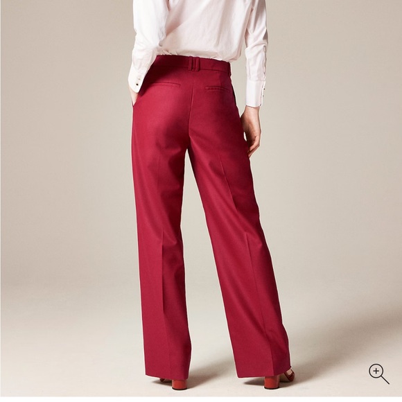 J. Crew Women's Relaxed-fit pleated pant in wool blend - Picture 4 of 6